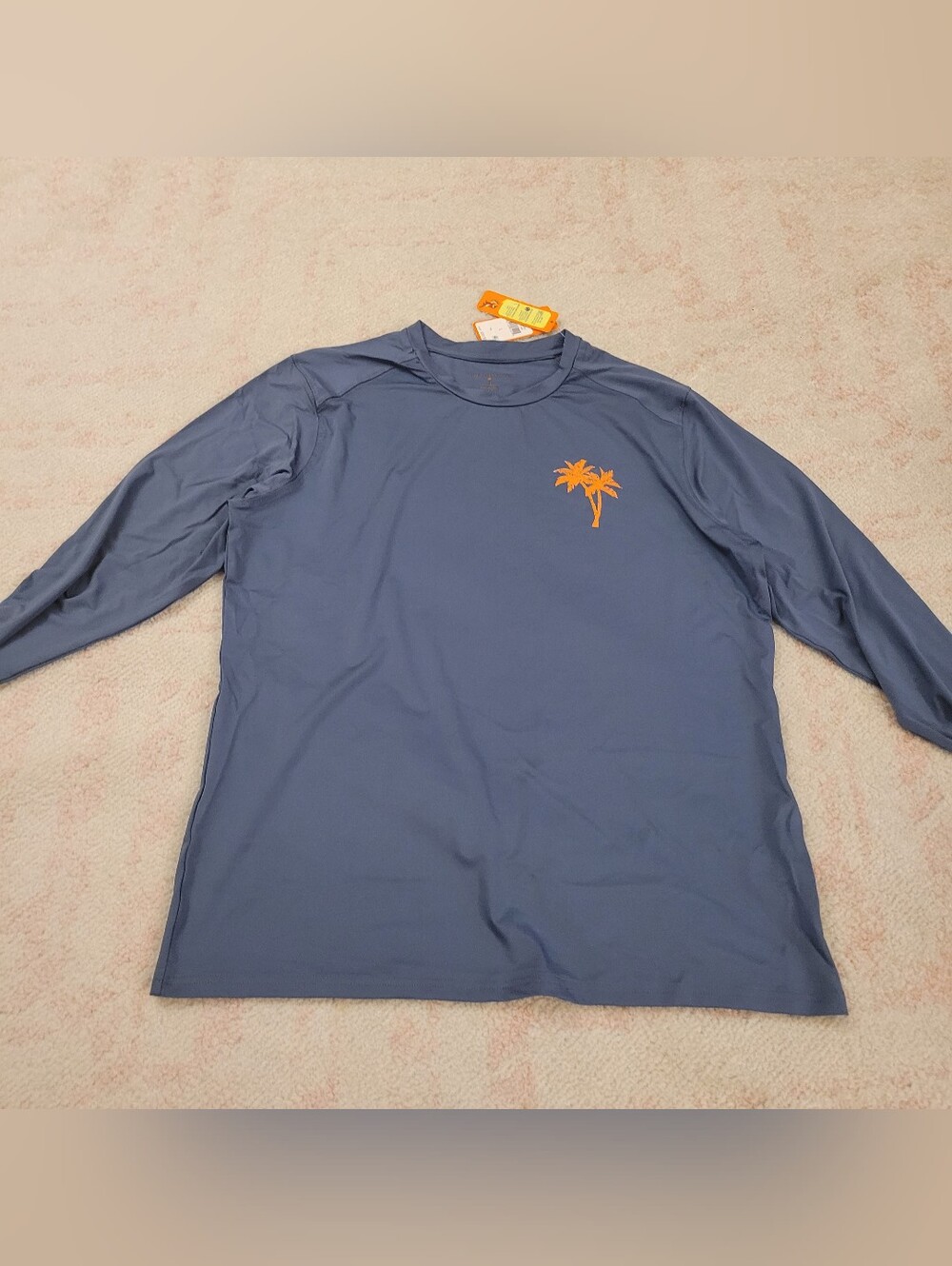 Margaritaville Palm Logo Tee - Blue, UPF+50 Sun Proteccion